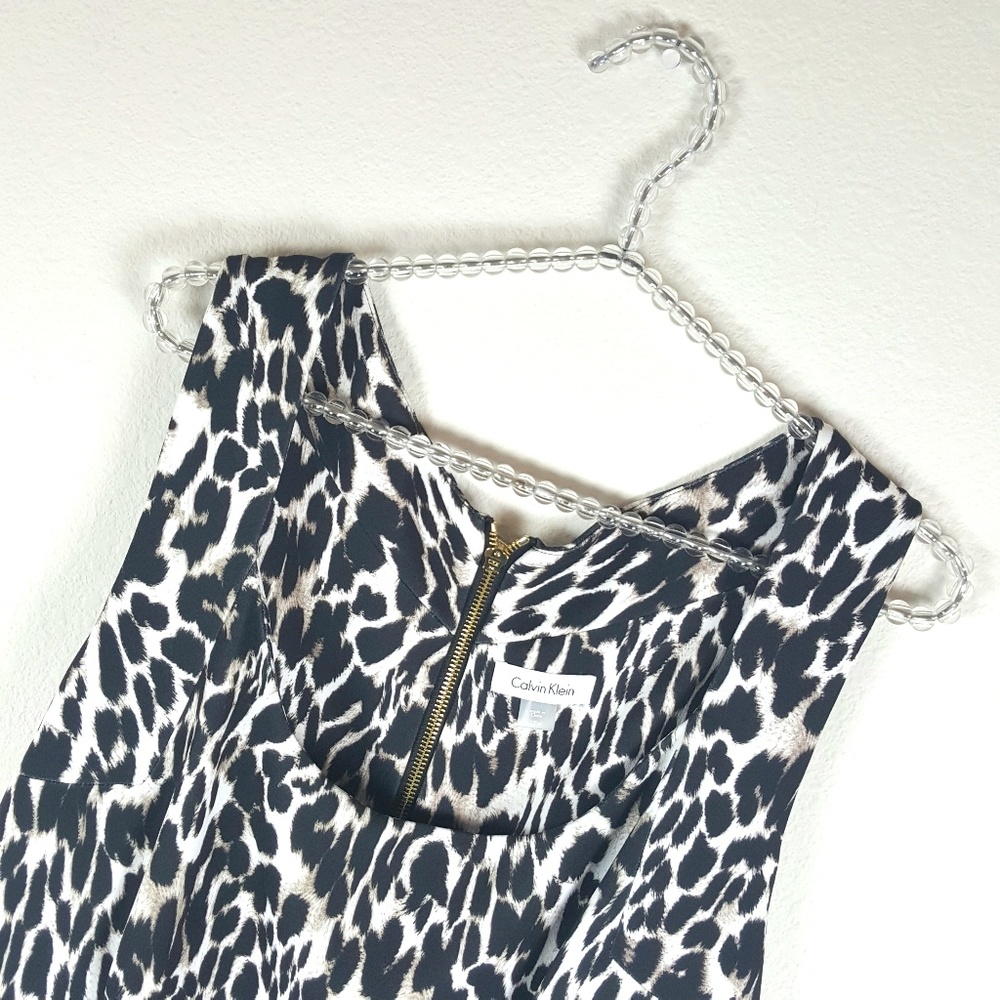 Calvin Klein Animal Print Body Con Dress